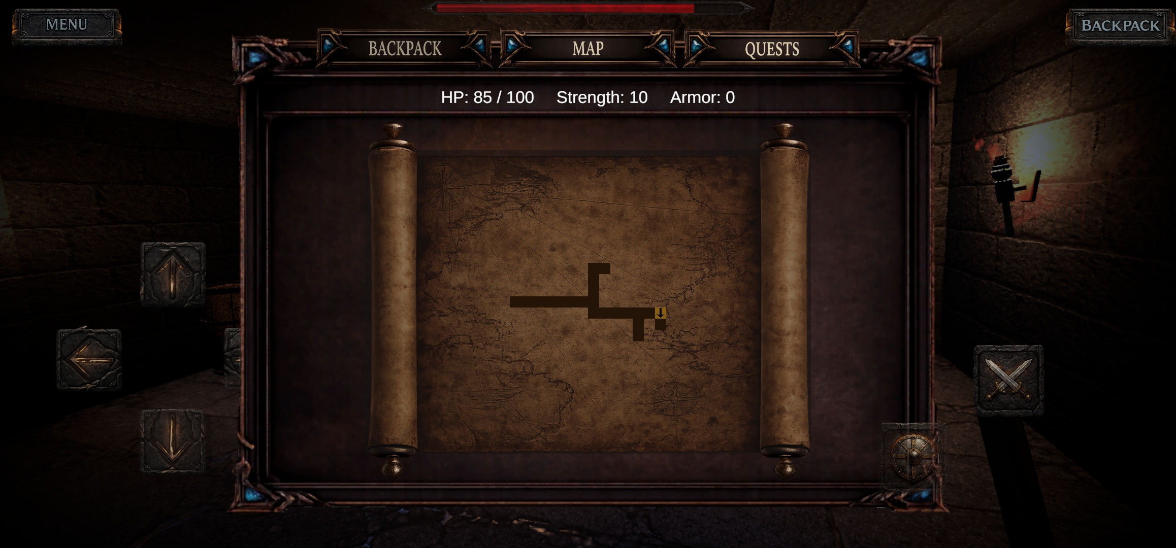 Dungeon map